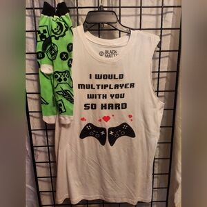 White Gaming Tank Top.  Socks sold seperately.